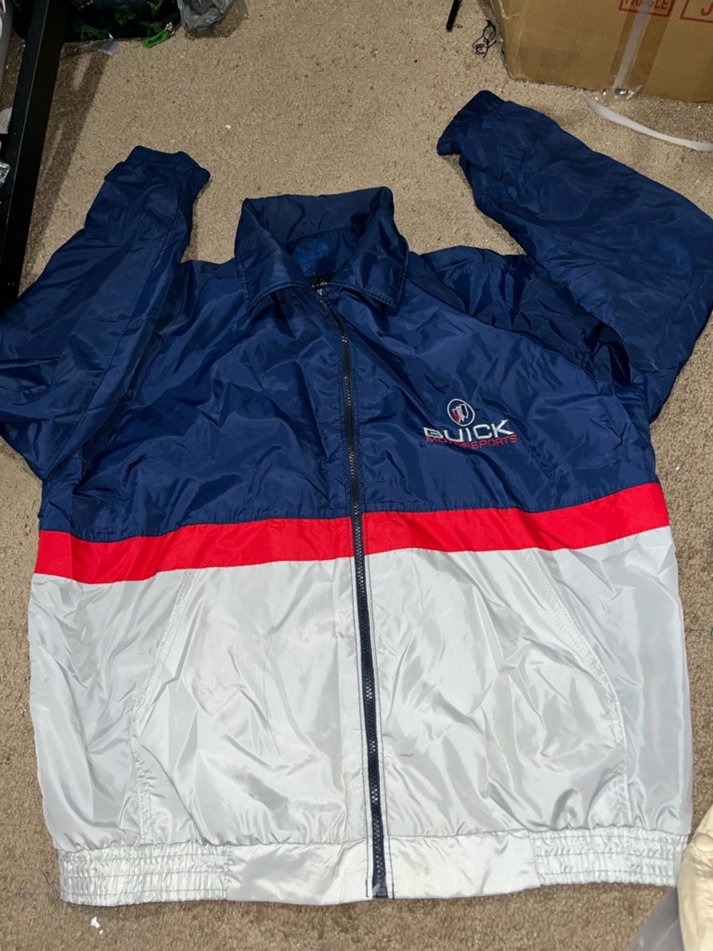 Buick Motorsports Men's Navy, Red & White Windbreaker Jacket
